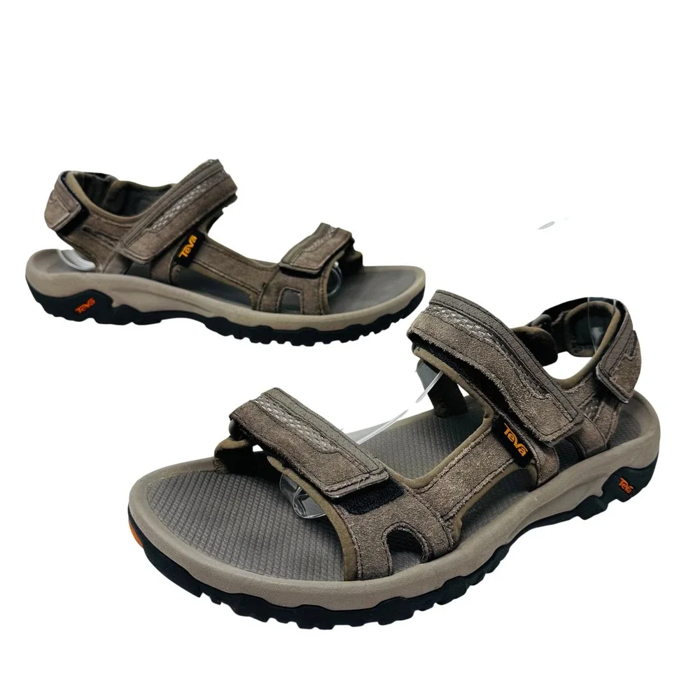 Teva Sandal Mens 9 Brown Hudson 1002433 Sport Hiking Suede Strappy Outdoor